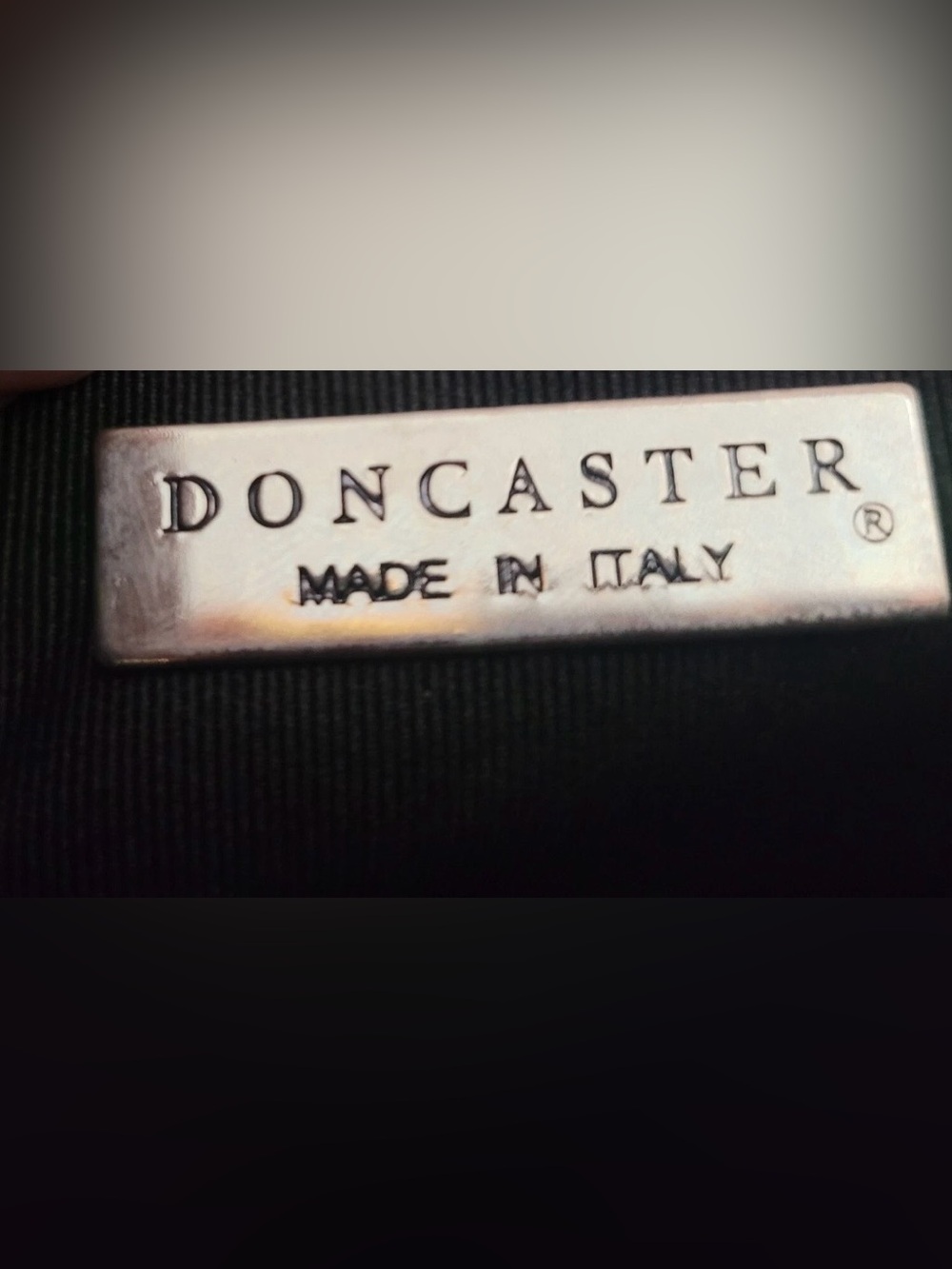 Doncaster Italy Black Leather Crossbody Bag Convertible Croc Embossed Vintage - Picture 2 of 16